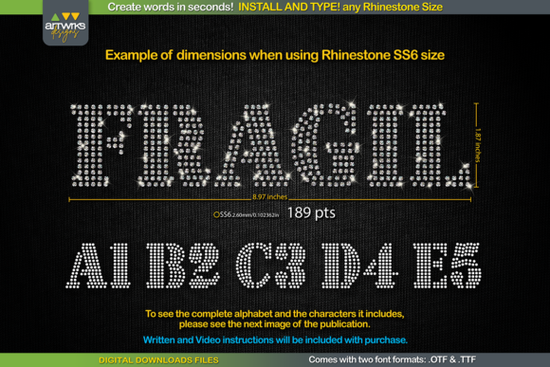 RS03 Seal Bold Rhinestone Template TTF Font